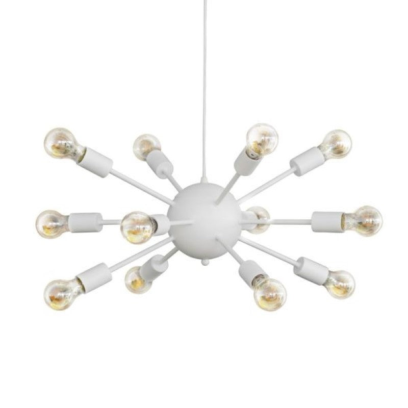 Multi-light ceiling lamp Ponile pakoworld white metal 52x52x100cm