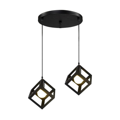 Two-light ceiling lamp Kibe II black metal 48x28cm