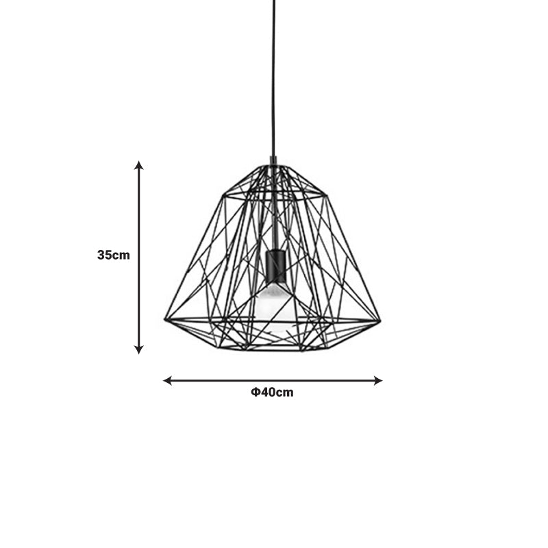 Ceiling lamp Uamlen pakoworld black metal 40x35cm