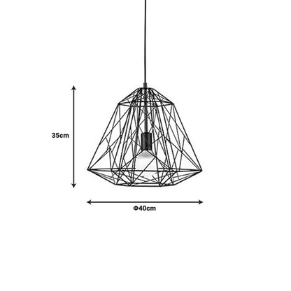 Ceiling lamp Uamlen pakoworld black metal 40x35cm