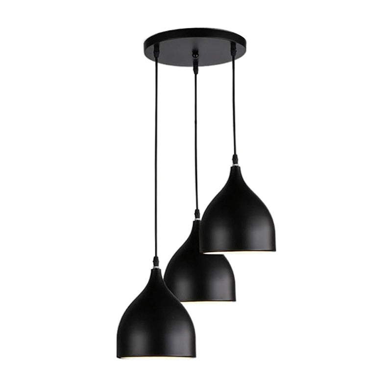 Three-light ceiling lamp Perce II pakoworld black metal 30x17x120cm