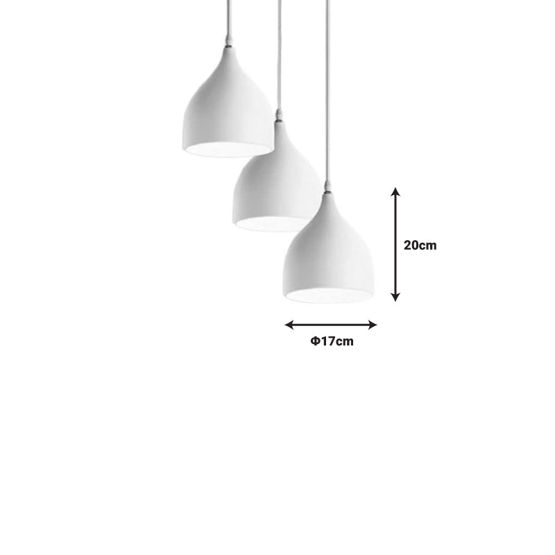 Three-light ceiling lamp Perce II pakoworld white metal 30x17x120cm