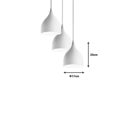 Three-light ceiling lamp Perce II pakoworld white metal 30x17x120cm