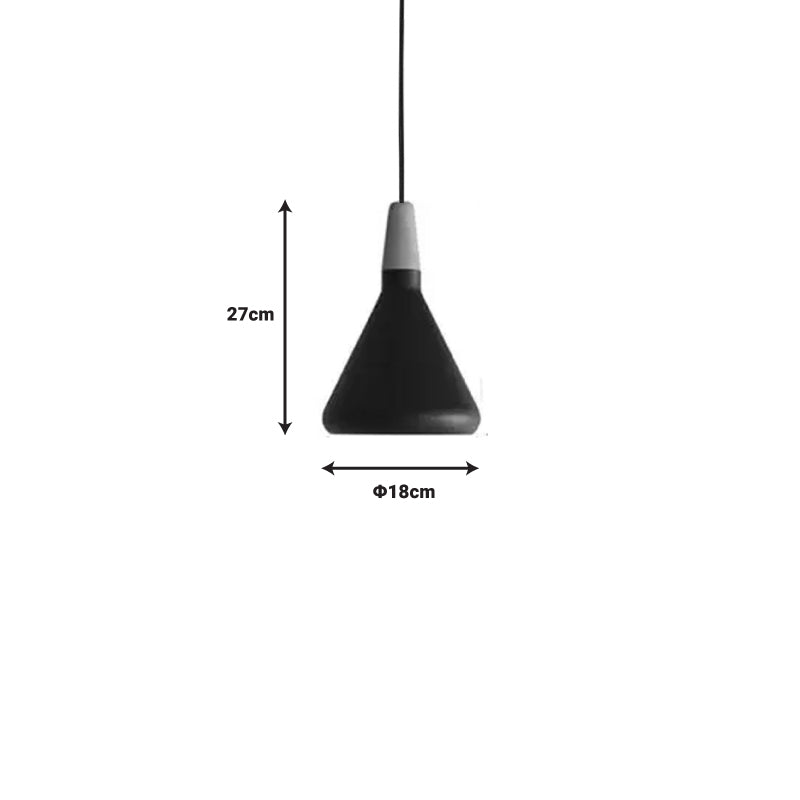 Ceiling lamp Jedren black metal D18x27cm