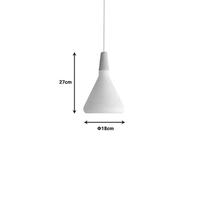 Ceiling lamp Jedren pakoworld white metal D18x27cm