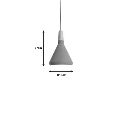 Ceiling lamp Jedren pakoworld grey metal D18x27cm