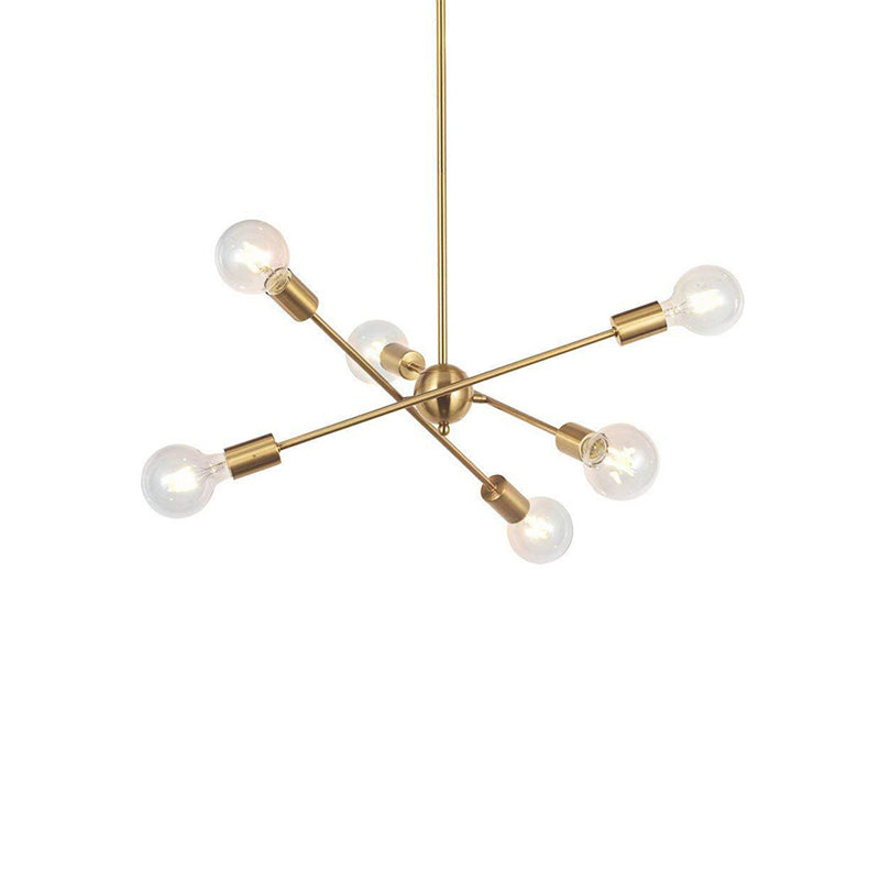 Multi-light ceiling lamp Gozrile pakoworld gold metal D60x80cm