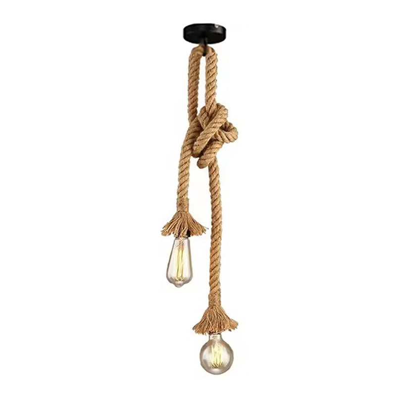 Two-light ceiling lamp Ropily I pakoworld natural metal-rope D2x100cm