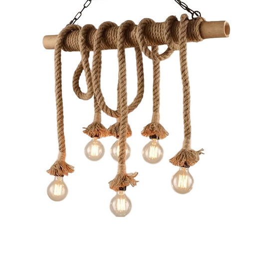 Ceiling lamp Ropily II pakoworld natural metal-rope 80x100cm