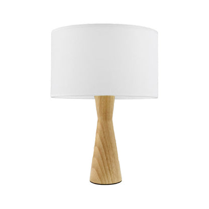 Table lamp Conte pakoworld beige-natural color wood-fabric Φ25x35cm