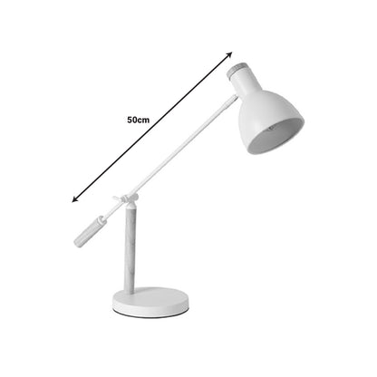 Table lamp Idante pakoworld white metal-wood 50x15x60cm