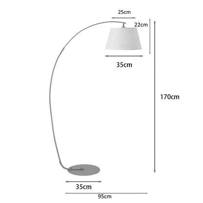 Glinze pakoworld floor lamp white metal 90x38x180cm