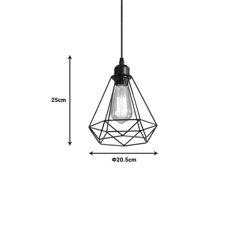 Ceiling lamp Jabrey pakoworld black metal D20.5x25cm