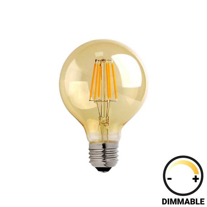 LED lamp G95 Bulb pakoworld dimmable 4W E27 200-220V amber