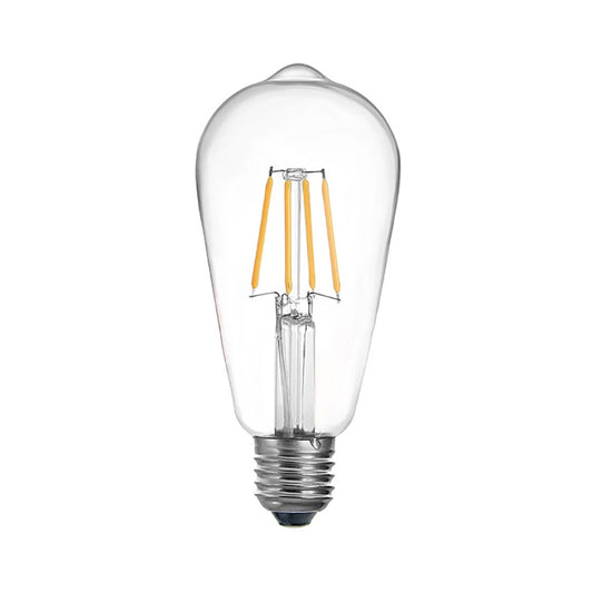 LED lamp ST64 Bulb pakoworld 4W 3000K E27 clear