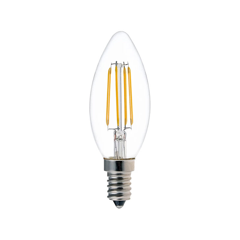 LED lamp C35 Bulb pakoworld 4W 3000K E14 clear