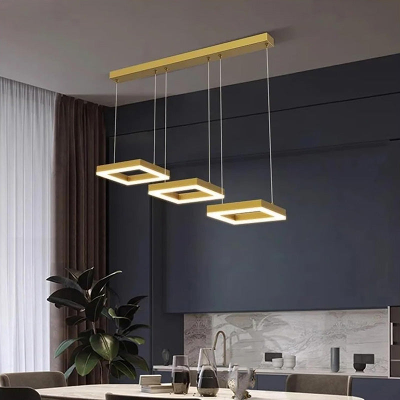 3-light Ceiling lamp Benor led gold metal 70x20x15cm