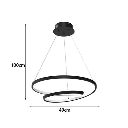 Ceiling lamp Rexon led black metal D49x12cm
