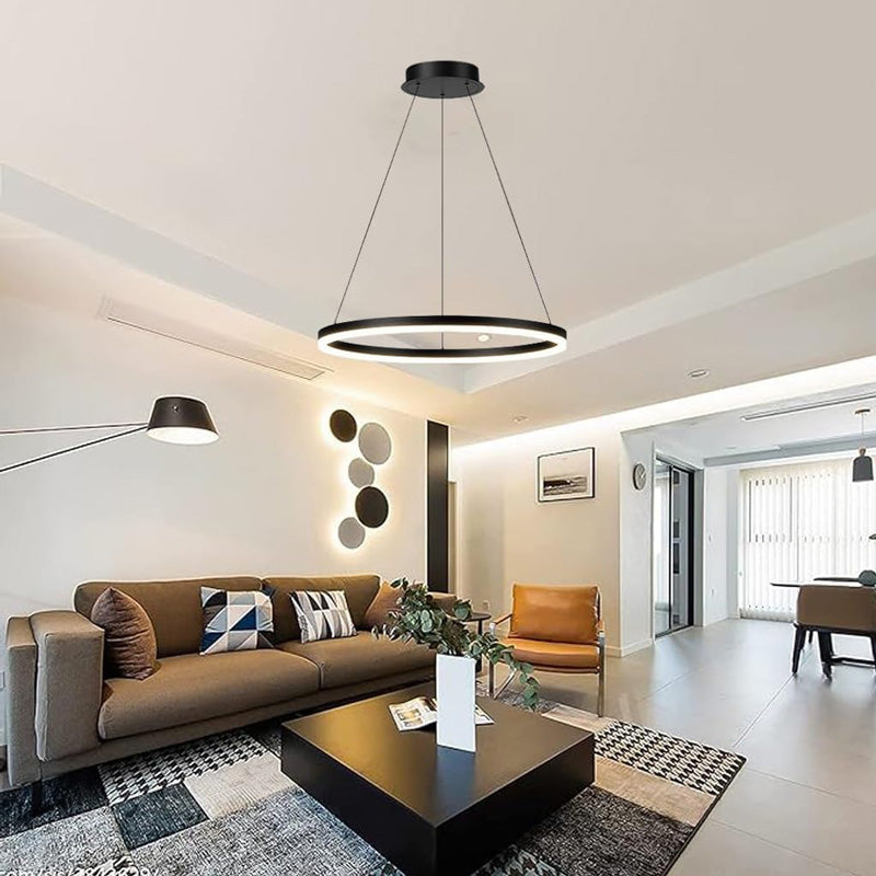 Ceiling lamp Nebrian led black metal D60x15cm