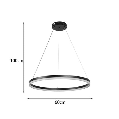 Ceiling lamp Nebrian led black metal D60x15cm
