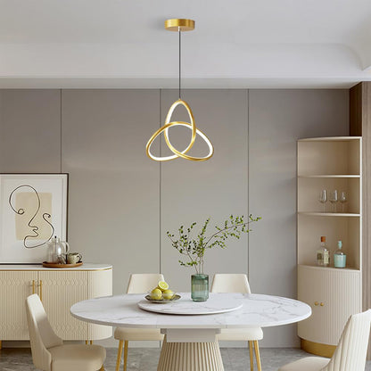 Trinity led metal ceiling light in gold shade D22x100cm