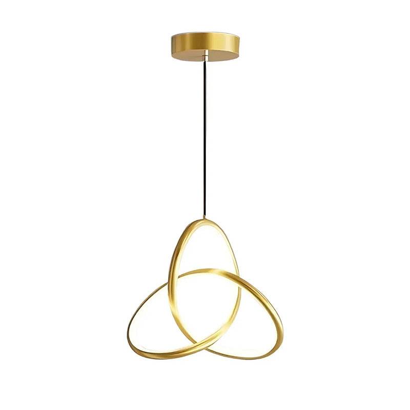 Trinity led metal ceiling light in gold shade D22x100cm
