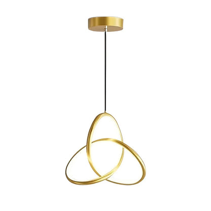 Trinity led metal ceiling light in gold shade D22x100cm