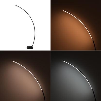 Floor light Archer led metal in black color 70x28x165cm
