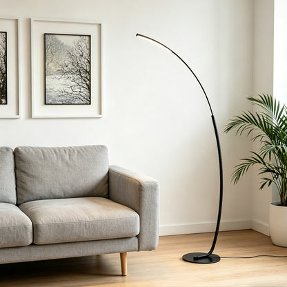 Floor light Archer led metal in black color 70x28x165cm