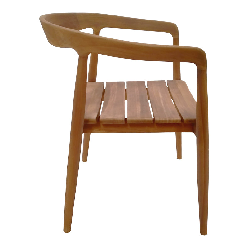 Armchair Noody pakoworld teak wood in natural shade 62x55x75cm