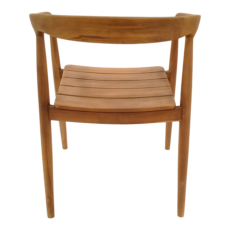 Armchair Noody pakoworld teak wood in natural shade 62x55x75cm