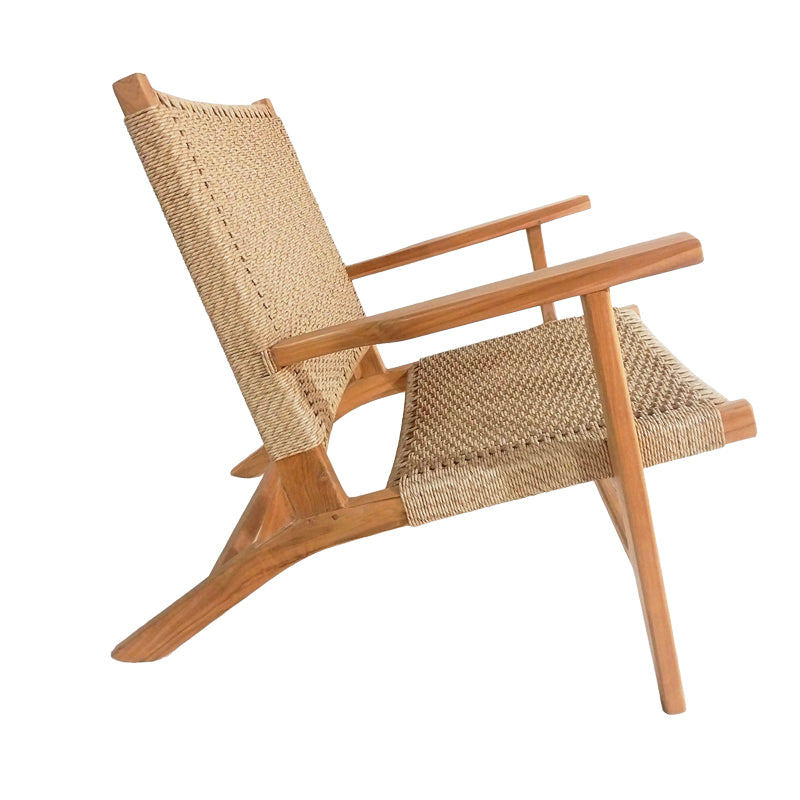 Armchair Crosy pakoworld teak wood in natural shade 71x81x75cm