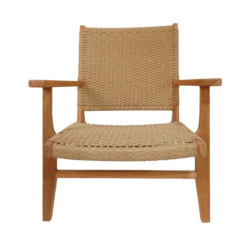 Armchair Crosy pakoworld teak wood in natural shade 71x81x75cm