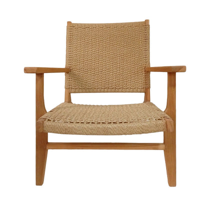 Armchair Crosy pakoworld teak wood in natural shade 71x81x75cm