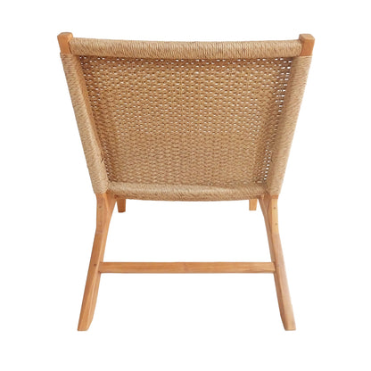 Armchair Crosy pakoworld teak wood in natural shade 71x81x75cm