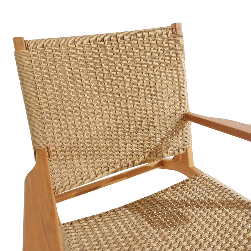 Armchair Crosy pakoworld teak wood in natural shade 71x81x75cm