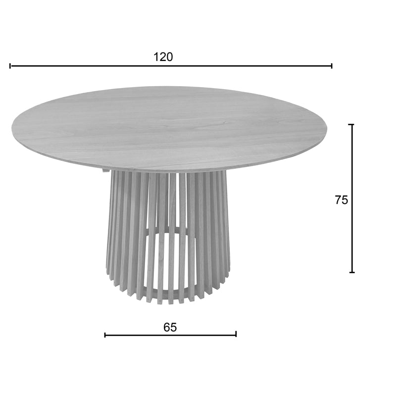 Kenda pakoworld mindi wood table in natural shade D120x75cm