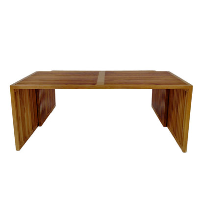 Tinnie pakoworld table set of 2 teak wood in a natural shade