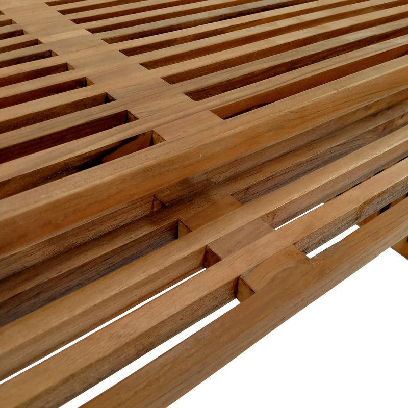 Tinnie pakoworld table set of 2 teak wood in a natural shade