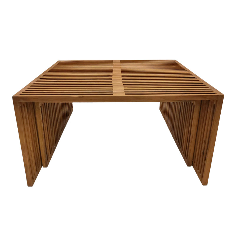 Tinnie pakoworld table set of 2 teak wood in a natural shade