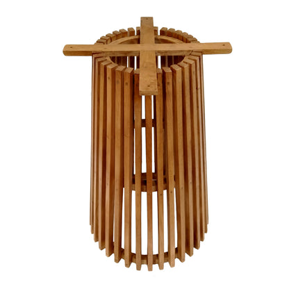 Bar table base Galy pakoworld mindi wood in natural shade D60x90cm