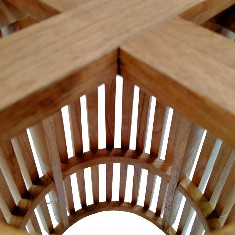 Bar table base Galy pakoworld mindi wood in natural shade D60x90cm