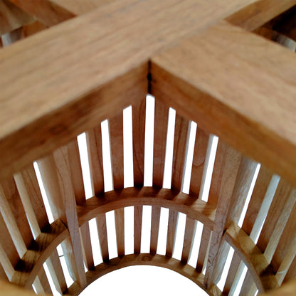 Bar table base Galy pakoworld mindi wood in natural shade D60x90cm