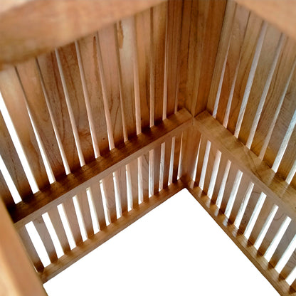 Bar table base Darius pakoworld mindi wood in natural shade 60x60x90cm