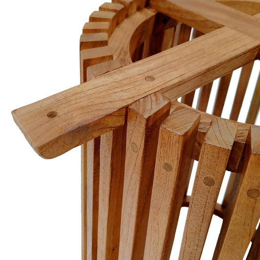 Table base Galy pakoworld mindi wood in natural shade D60x75cm