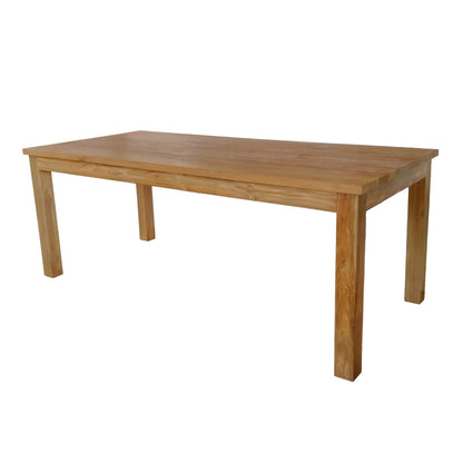 Dining table Inca-Wooly pakoworld set of 7 pieces in natural-beige shade 220x90x75cm
