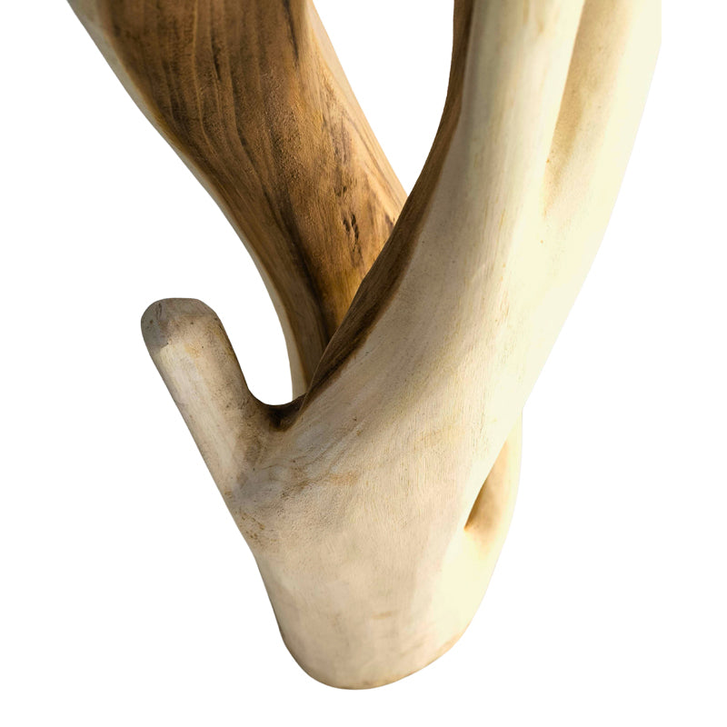 Coat rack Joint pakoworld suar wood in natural color 30x30x200cm