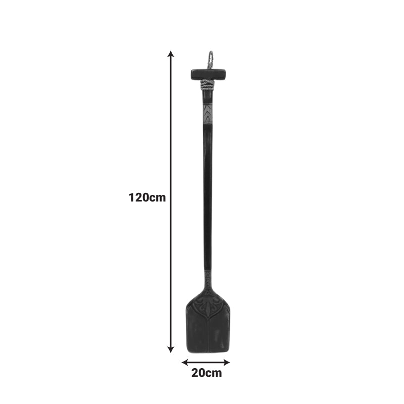 Wall decorative paddle Boon Inart mahogany wood in black-natural color 20χ3x120cm