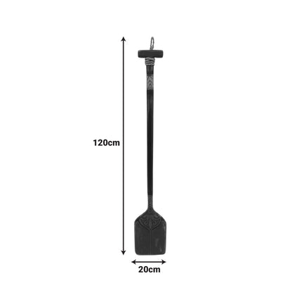 Wall decorative paddle Boon Inart mahogany wood in black-natural color 20χ3x120cm