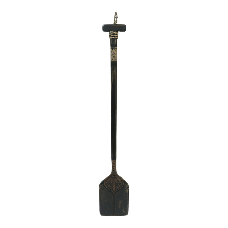 Wall decorative paddle Boon Inart mahogany wood in black-natural color 20χ3x120cm